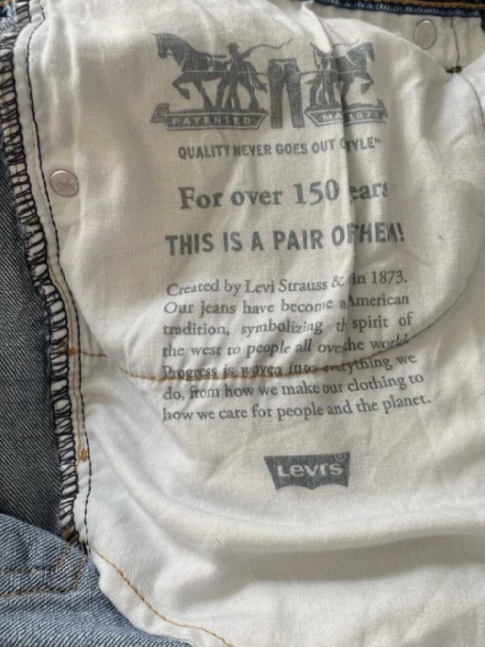 Levi 505 blue jeans 42x30 traditional Americana workwear - Picture 7 of 7
